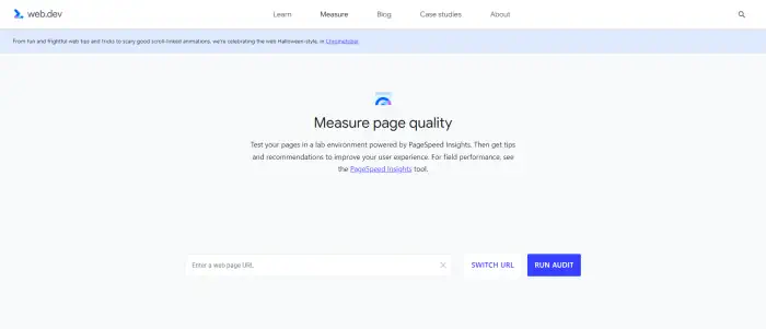 webdevs measure tool can help you understand multiple aspects of your website's quality and speed