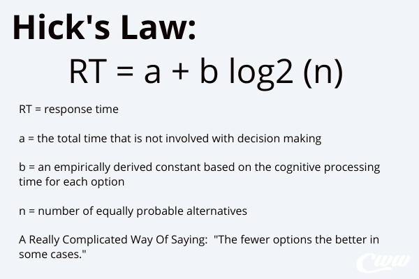 the formula for hicks law